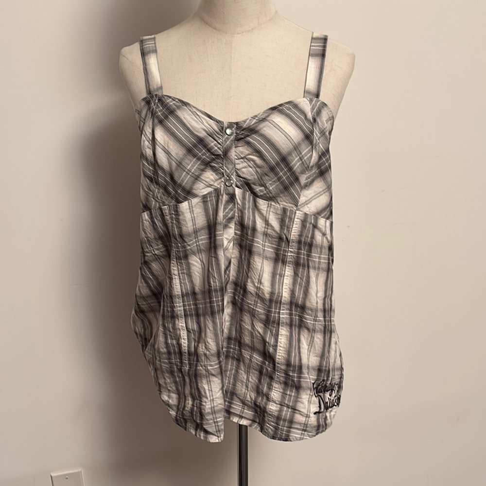 Harley-Davidson Gray Plaid Camisole